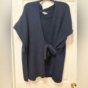 LOFT Women's Navy Blue Cardigan Vest Wrap New